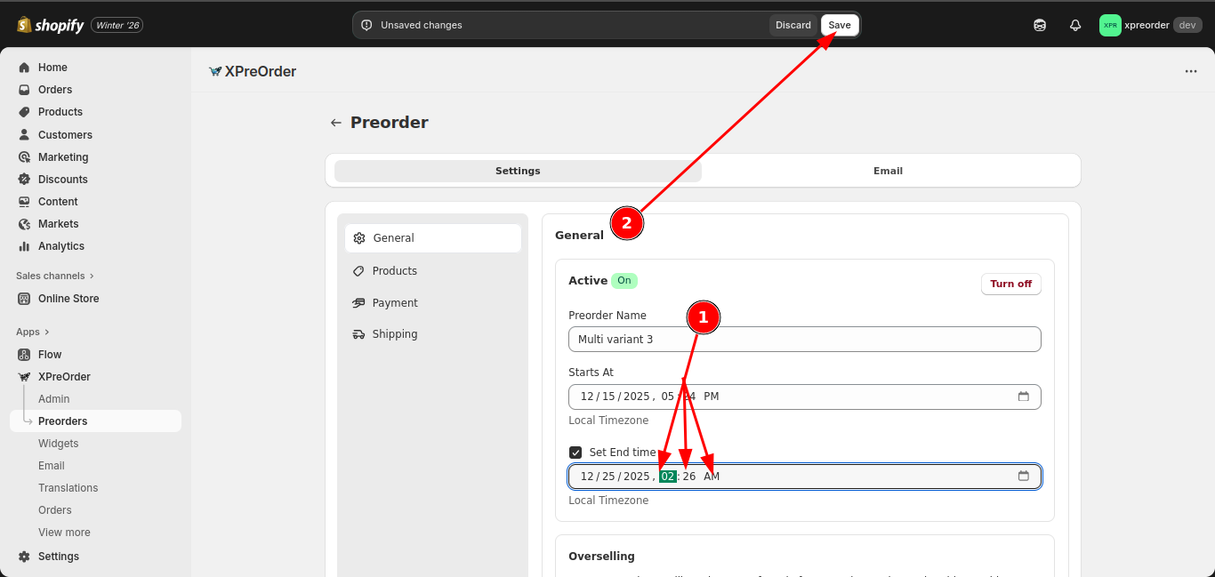 Placeholder - Open XPreOrder App