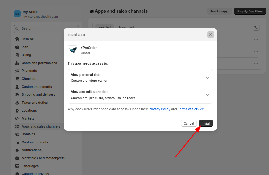 Step 2 - Authorize App