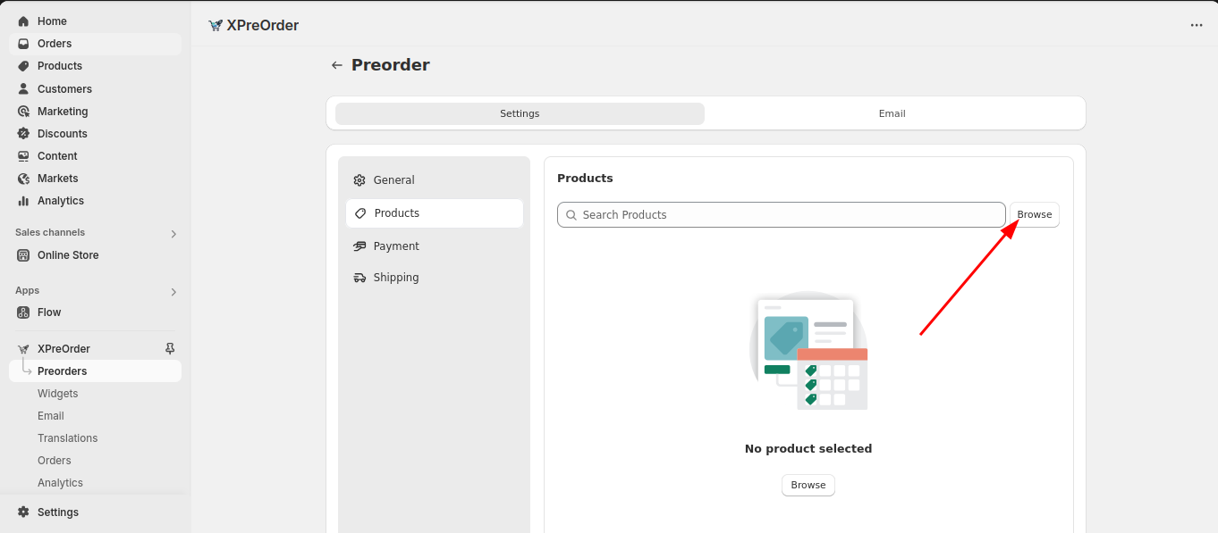 Placeholder - Preorder Settings