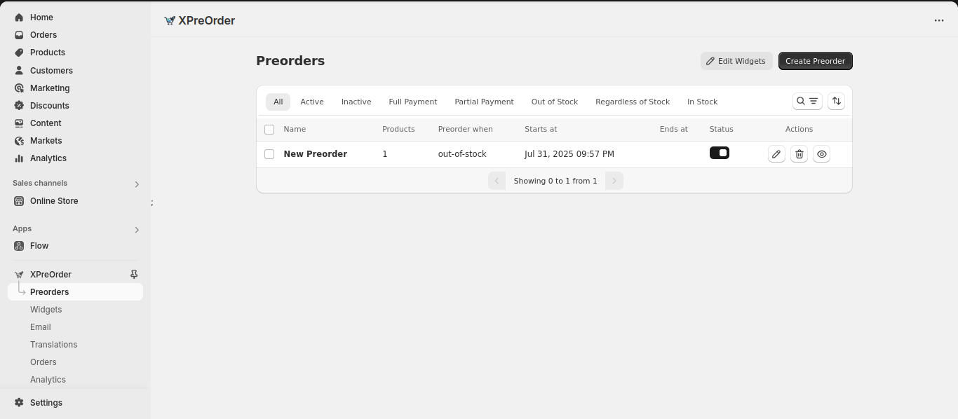 Placeholder - Preorder Settings